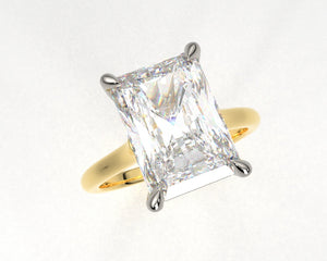 Custom Solitaire Two Tone Platinum and 18kt