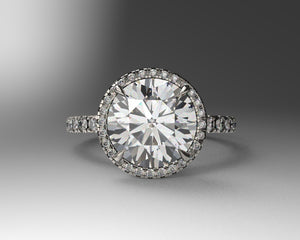 Tina's Signature Split Prong Halo w Lab Grown Diamonds