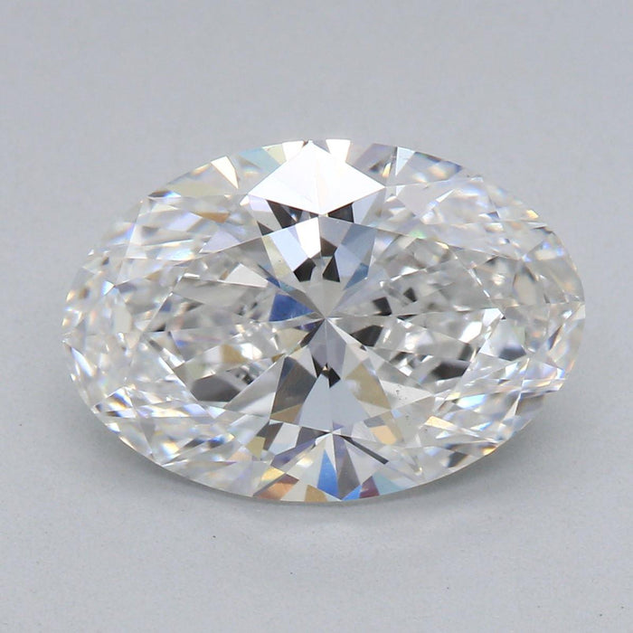 2.32ct F VS1 Lab Grown Oval Brilliant Cut Diamond w Setting