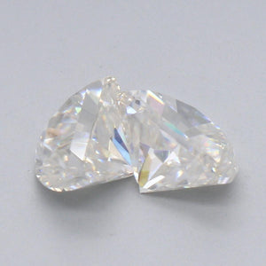 Matched pair of Ideal Cut Half Moon D/F VS Distinctive Moissanite