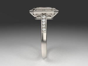 Teresa's Signature Baguette Halo w Lab Grown diamonds