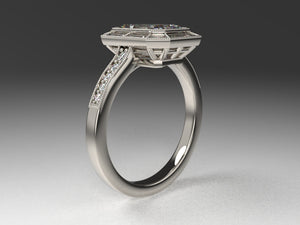 Teresa's Signature Baguette Halo w Lab Grown diamonds