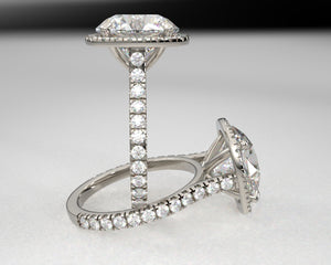 Dijana's Signature Split Prong Shank & Split Prong Halo w Lab Grown Diamonds