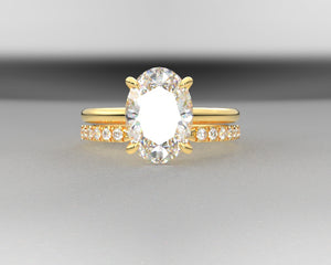 Kayla's Signature Double Hidden Halo Engagement Ring w LG Diamonds