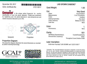 1.50ct L VS1 Lt Pink Round Brilliant Cut Lab Grown Diamond