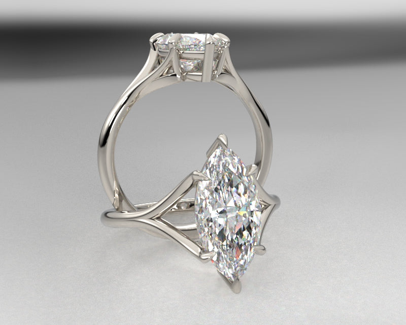 Barkev's Split Shank Cathedral Diamond Engagement Ring – Ben Garelick