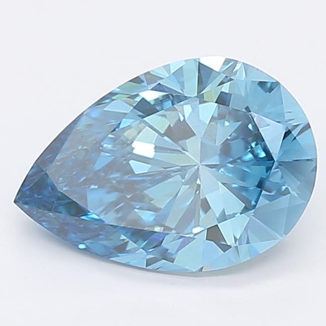 2.06ct Fancy Vivid Blue Distinctive Pear Lab Grown Diamond