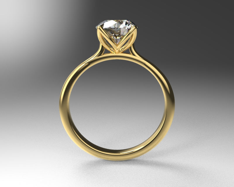 Veronica's Signature Tulip Cathedral Solitaire – Distinctive Gem