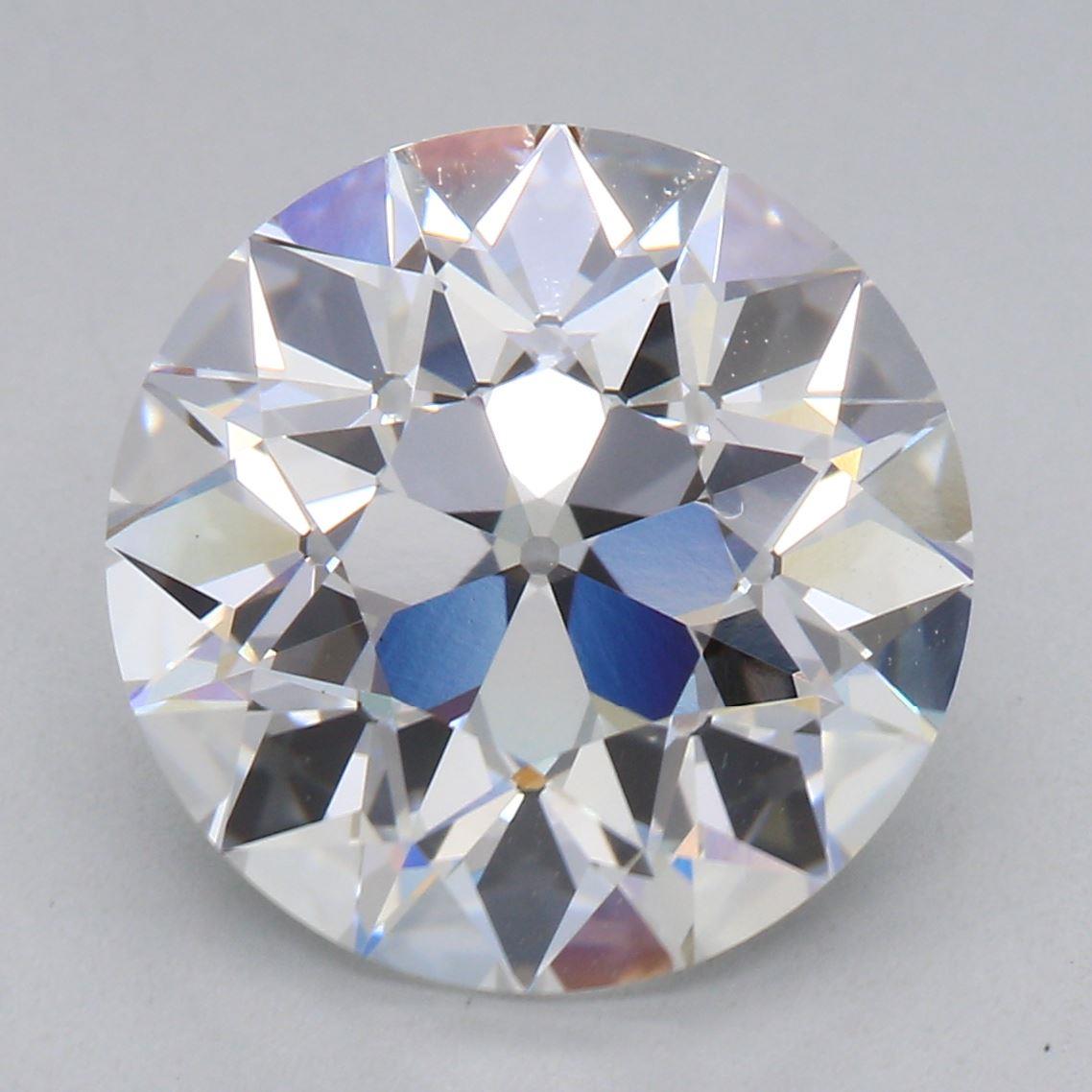 Macro view of an August Vintage Old European Cut Daisy diamond